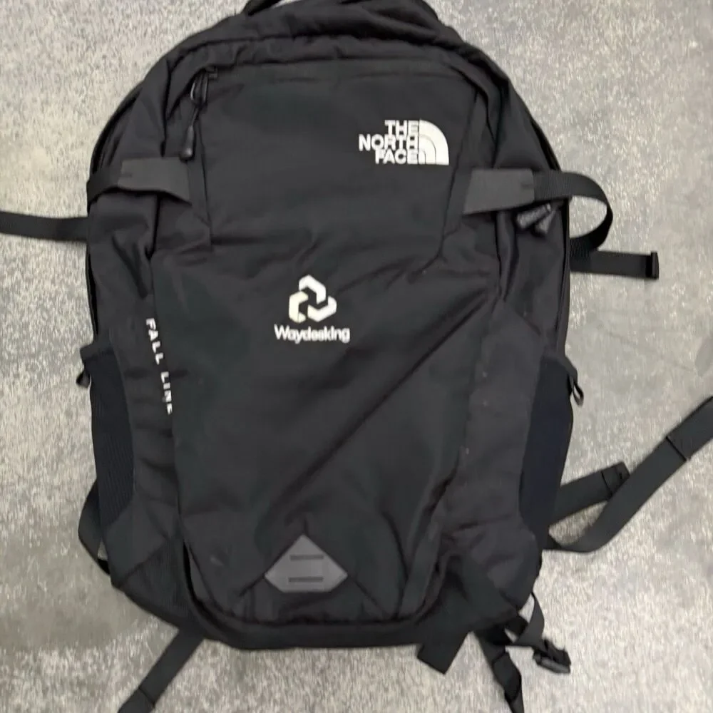 The North Face Fall Line Backpack Black School Travel Work - Company Logo